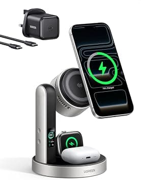 UGREEN Magflow Pro 3 in 1 Wireless Charger Qi2 25W, TEC and Fan Cooling على Amazon.ae - متتبع الأسعار