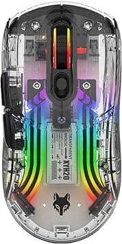 Bluetooth Wireless Mouse, Transparent RGB Mechanical Dual Mode Gaming Mouse, A Must-Have Cool USB Computer Mouse for Gaming and Esports on Amazon - Best Deal Finder