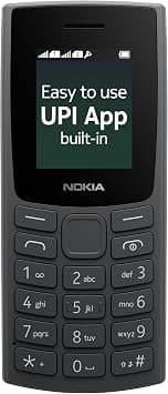 Nokia Brand New 105 Dual Sim Keypad Phone with Built-in UPI Payments, Long Lasting Battery, Wireless FM Radio | Charcoal on Amazon.ae - Price Tracker