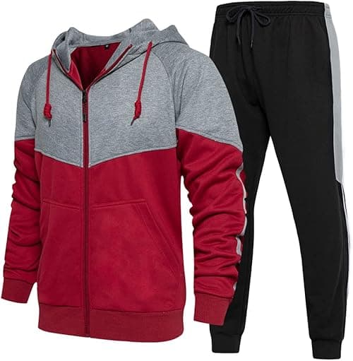 DUOFIER Men's Tracksuit Jogging Sweat Suits 2 Piece Casual Outfit Athletic Suit Set on Amazon.ae - Price Tracker