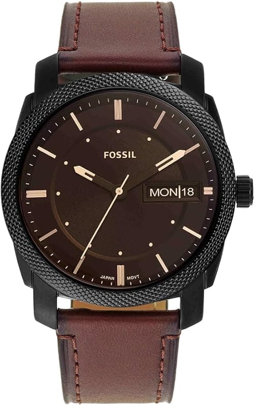 FOSSIL Machine Watch for Men, Quartz Movement with Stainless Steel or Leather Strap on Amazon.ae - Price Tracker