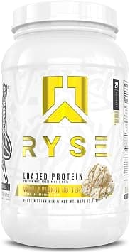 RYSE Loaded Protein Powder - Vanilla Peanut Butter - 25g Whey Protein Isolate & Concentrate with Prebiotic Fiber & MCTs - Low Carb, Low Sugar, Digestive-Friendly - 27 Servings / 2 lb Tub on Amazon.ae - Price Tracker