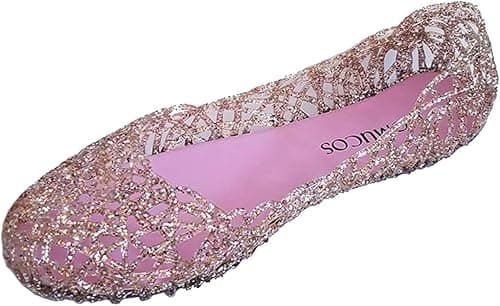 Domucos Womens Sandals Flat Jelly Shoes Slip On Hollow Out Loafers… on Amazon.ae - Price Tracker
