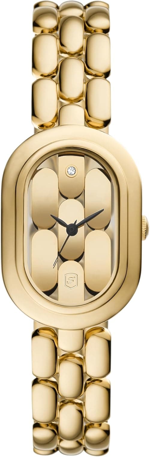 Fossil Women's Sloan Three-Hand Gold-Tone Stainless Steel Watch on Amazon.ae - Price Tracker