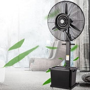 Cooling Misting Fan, Industrial Floor Fan, Water Tank Mist Fan with 90° Oscillation, for Commercial Camping Patio,65cm/26in on Amazon.ae - Price Tracker