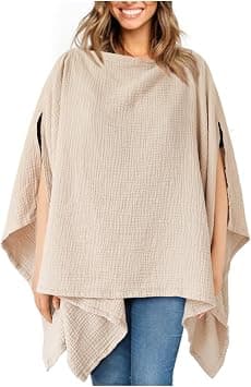 Muslin Nursing Cover for Breastfeeding, 360 Degrees Full Privacy Breathable 100% Cotton Breastfeeding Cover, Multi-use Carseat Canopy, Stroller Cover, Baby Shower Gifts for Boy&Girl on Amazon.ae - Price Tracker