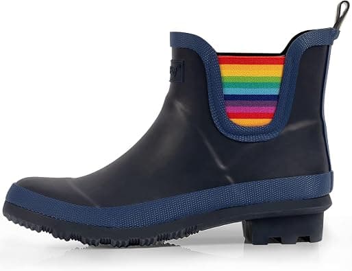landchief Mid-Calf Women's Rubber Rain Boots Printed Waterproof Women's Rain Footware على Amazon.ae - متتبع الأسعار