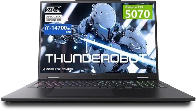 Thunderobot RTX 5070 Gaming Laptop 16", Intel Core i7-14700HX, QHD+ 240Hz 100% DCI-P3, 32GB DDR5, 1TB SSD, Windows 11 Pro on Amazon.ae - Price Tracker