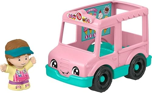 Fisher-Price Little People Toddler Toys Ice Cream Truck Push-Along Vehicle & Figure for Pretend Play Preschool Kids Ages 1+ Years on Amazon.ae - Price Tracker