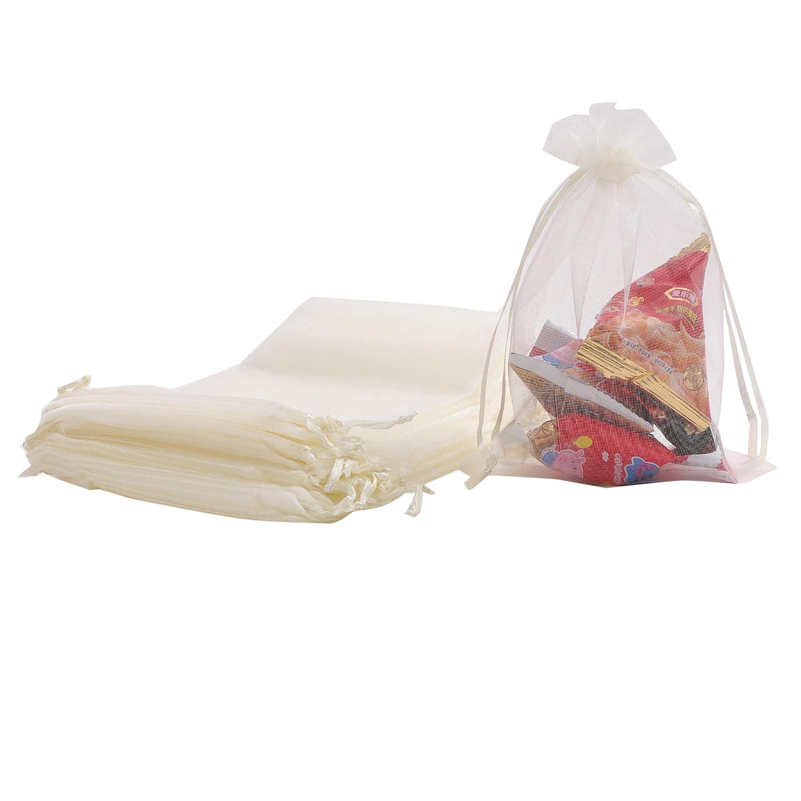 REDDOTGIFT Pack of 50 Organza Bags,13x18cm Cream Mesh Bags Drawstring Gift Bags Jewelry Pouches for Candy Wedding Favors Christmas on Amazon.ae - Price Tracker
