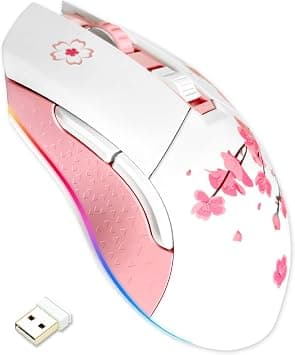 DAREU Sakura Pink Wireless Gaming Mouse, Rechargeable Wired Mice,RGB on Amazon - Best Deal Finder