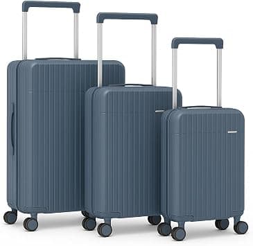 3 Piece Luggage Set with TSA-Compatible Lock – 20/24/28 Inch Hard Shell Spinner Suitcases | Expandable & Lightweight Trolley Luggage Set with 360° Wheels and Wide Handle – Family Travel Ready Blue on Amazon - Best Deal Finder