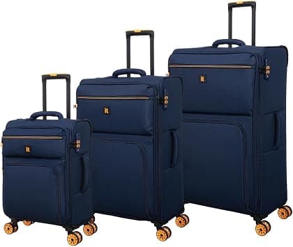 it luggage Compartment, Unisex Polyester Material Soft Case, 8x360 degree Spinner Wheels, Expandable Trolley Bag, Telescopic Handle, TSA Lock, Lightweight (Dress Blue, 3-Piece Set) on Amazon.ae - Price Tracker
