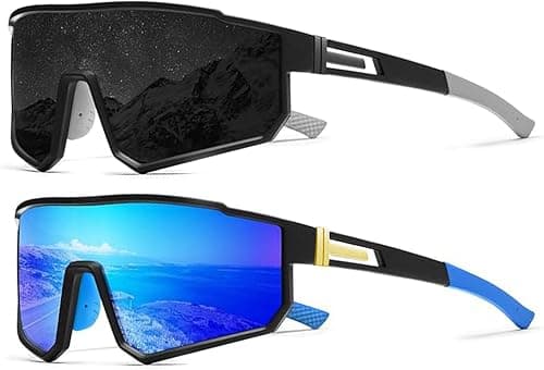 2PCS Polarized Sport Sunglasses, Fishing Baseball Running Cycling Mountain Bike Sunglass UV400 Protection for Men and Women. على Amazon.ae - متتبع الأسعار