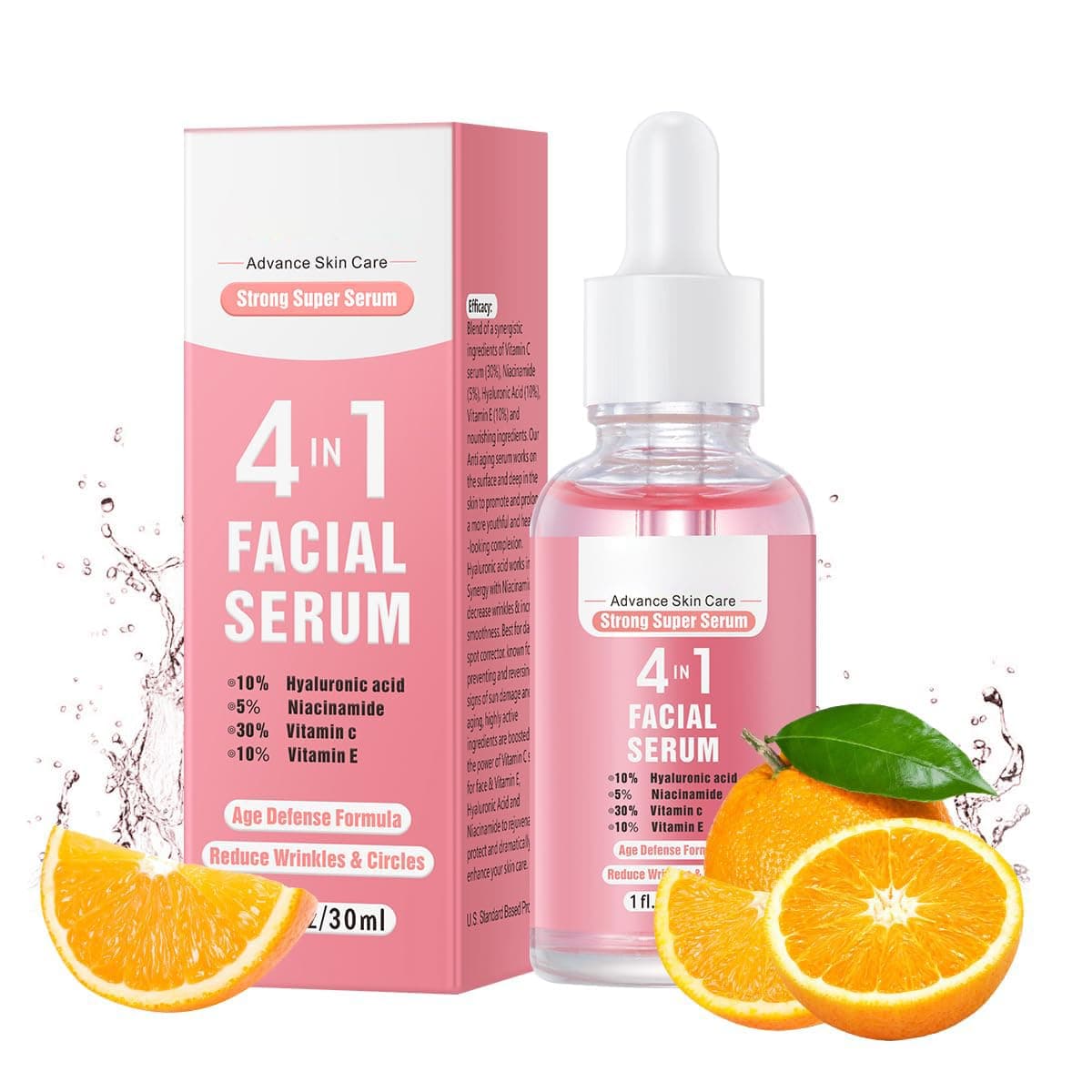 Vitamin C Serum For Face, Anti Aging Facial Serum with Vitamin C, Hyaluronic Acid, Vitamin E, Brightening, Repairing Essence, Hydrating Serum for Face, for Dull Skin & Fine Lines 30ml on Amazon.ae - Price Tracker