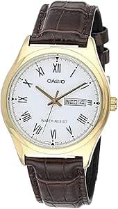 Casio Men's Watch - MTP-V006GL-7BUDF White Dial, Brown Band on Amazon.ae - Price Tracker