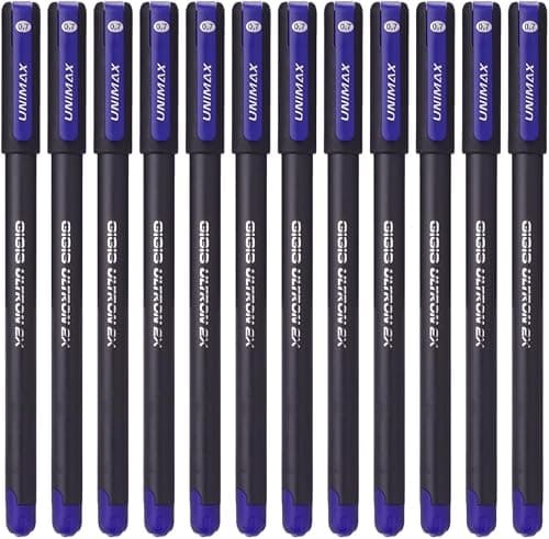 Unimax ULTRON 2X 0.7mm Ball Point Pens 12-Piece Set, Blue on Amazon.sa - Price Tracker