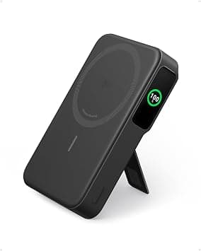 Anker MagGo Power Bank, Qi2 Certified 15W Ultra-Fast MagSafe-Compatible Portable Charger, 10,000mAh Battery Pack with Smart Display and Foldable Stand, For iPhone 17/16/15/14 Only(USB-C Cable Include) على Amazon.ae - متتبع الأسعار