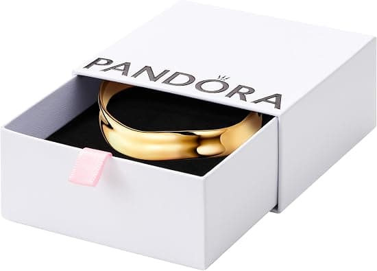 PANDORA Essence Wide Open Bangle 14K Gold Plated - Best Deal Finder