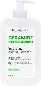 Face Facts Ceramide Hydrating Cleanser | Dry & Sensitive Skin | 200ml, White, Pack of 1 on Amazon.ae - Price Tracker