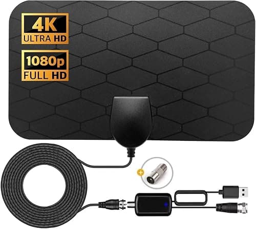 TV Antenna for Smart TV Indoor - 400+ Miles Long Range Digital Antenna, Supports 8K 4K 1080p Signal Reception for Local Channels, Compatible With All Smart/Old TVs on Amazon.ae - Price Tracker