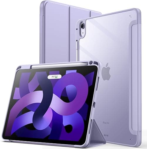 JETech Case for iPad Air 11" M4/M3/M2 & iPad Air 5/4 10.9", Purple | Cover for iPad Air 11" (2026-2024) & Air 5/4 10.9" (2022/2020), Clear Back, Pencil Holder, Shockproof, Tri-Fold Stand on Amazon.ae - Price Tracker
