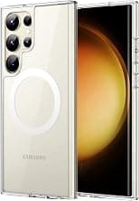 JETech Magnetic Case for Samsung Galaxy S23 Ultra 6.8-Inch, Compatible with MagSafe, Shockproof Protective Phone Cover, Non-Yellowing Hard Clear PC Back (Clear) - Best Deal Finder