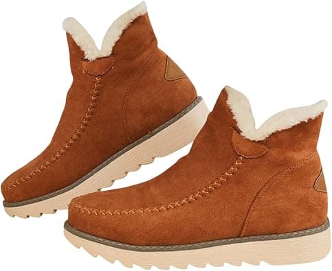 Women's Cashmere Waterproof Non-Slip Ankle Snow Boots Classic Non-Slip Ankle Snow Booties Warm Fur Lining Boots on Amazon.ae - Price Tracker