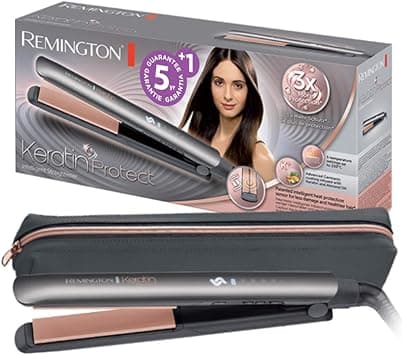 Remington S8598, Keratin Protect Intelligent Ceramic Hair Straighteners, Infused with Keratin and Almond Oil, Grey on Amazon.ae - Price Tracker