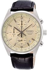 Seiko Herren-Uhr Quarz Edelstahl mit Lederband - Best Deal Finder