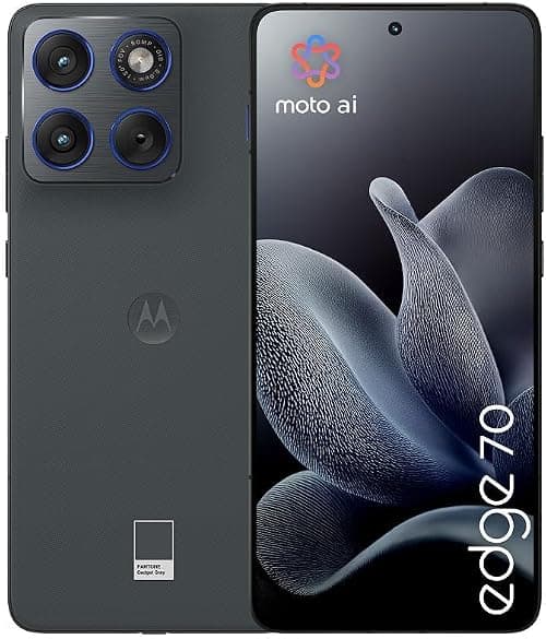 MOTOROLA Edge 70 5G, 12+12GB RAM Boost, 512 GB ROM, OIS Camera, IP68/IP69, Snapdragon 7 Gen 4, 6.7" pOLED Display 120Hz, PANTONE Gadget Grey (UAE Type Approved) on Amazon.ae - Price Tracker