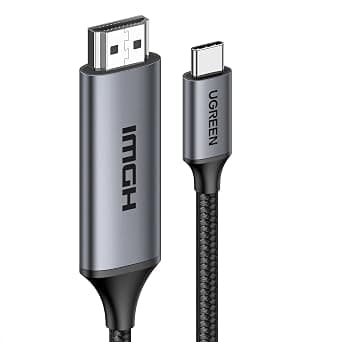 كابل من يوجرين بطول 1.0 أمتار نوع USB-C إلى HDMI متوافق مع ماك بوك برو وآيباد برو وجالاكسي S23 على Amazon.sa - متتبع الأسعار
