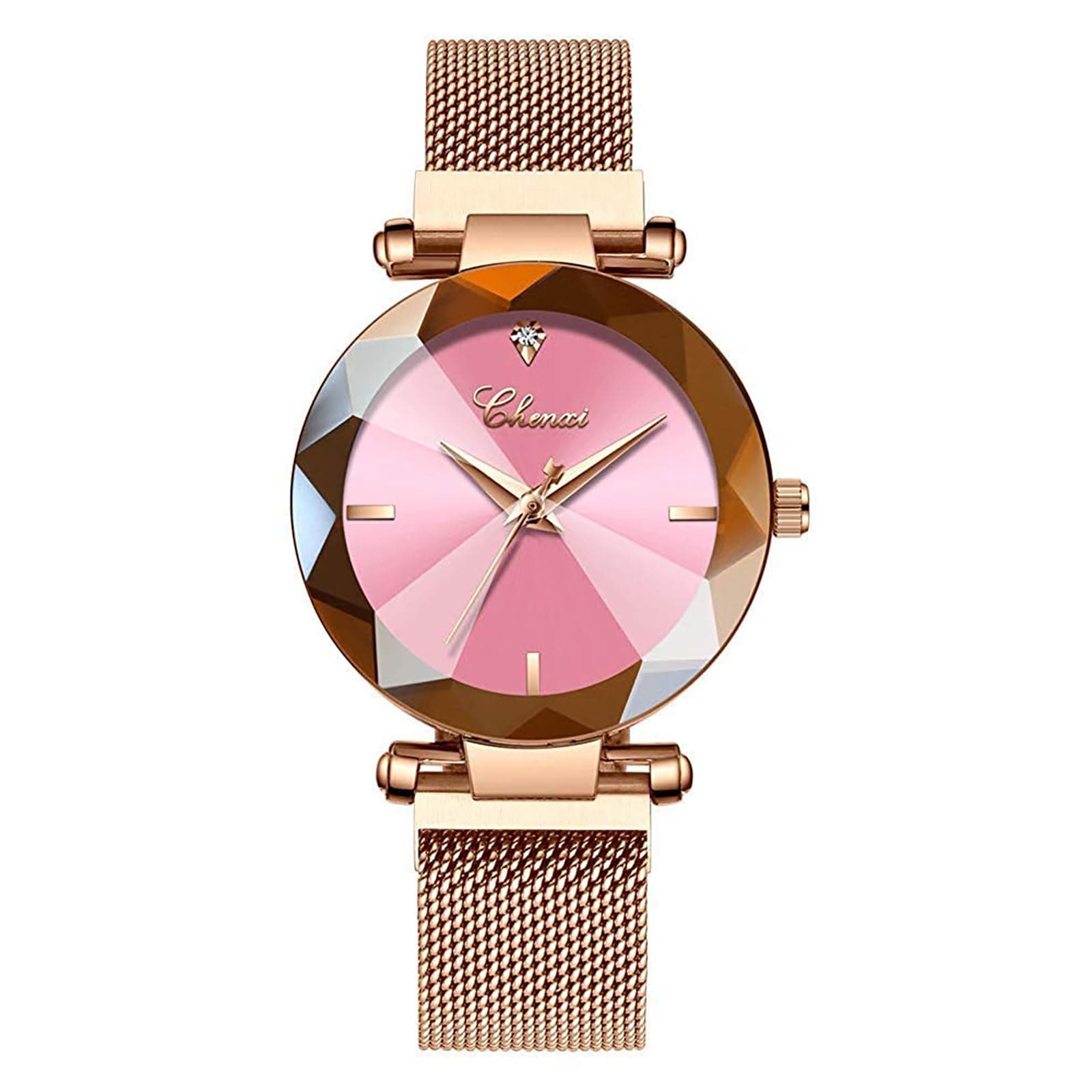 Uniiking® Watches for Women Fashion Rose Gold Watch Japan Quartz Stainless Steel Magnetic Mesh Band Waterproof Ladies Watches, Jewelry Gift for Wedding Anniversary Birthday, Pink on Amazon.ae - Price Tracker