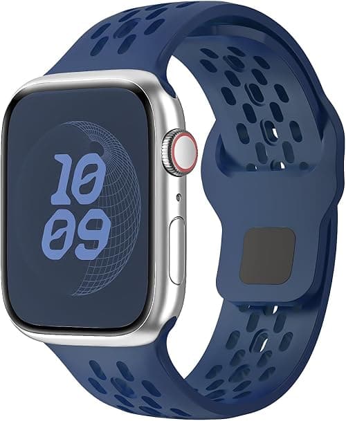 VEMIGON Breathable Sport Band for Apple Watch Band 44mm 45mm 46mm Ultra 49mm 40mm 41mm 38mm 42mm, Soft Silicone Replacement Strap for iWatch Ultra 2, Nike+ Series 10 9 8 7 6 5 4 3 SE2 SE on Amazon.ae - Price Tracker