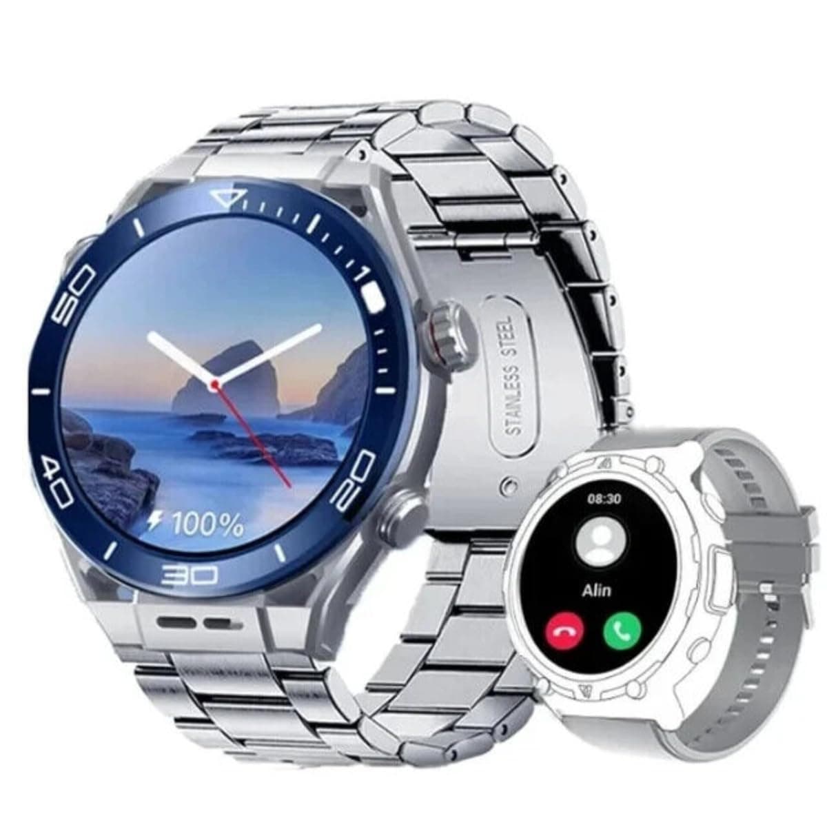 CY01 5G Smart Watch/Fitness Tracker, Heart Rate & Blood Pressure Monitor, GPS, Waterproof, Sleep Tracker, Touch Screen, Call & Message Alerts, Long Battery, iOS & Android Compatible on Amazon.ae - Price Tracker