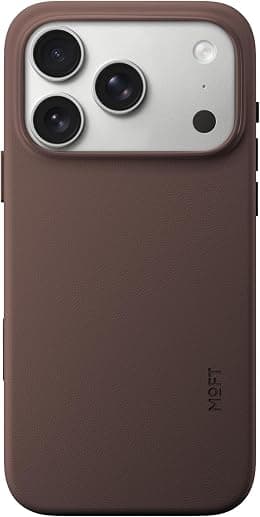 MOFT MOVAS Snap Magnetic Case for iPhone 17 Pro, Compatible with MagSafe [Vegan Leather Ultra Slim & Stain Resistant] Case for iPhone 17 Pro Case - Camera Protection, Brownie - Best Deal Finder