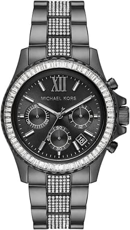 Michael Kors Everest Women's Chronograph Watch with Stainless Steel Acetate or Leather Strap - دليلك لأفضل العروض