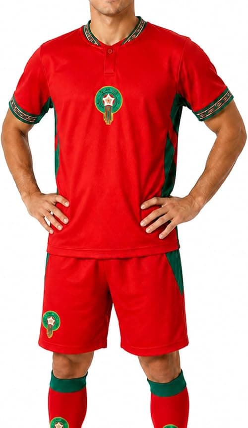 OVERS Morocco Football Jersey Set for Kids, Youth & Men – Short Sleeve Soccer Shirt & Shorts, Breathable Sports Uniform for Match. on Amazon.ae - Price Tracker