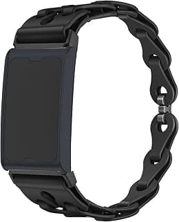 Lamshaw Compatible for Amazfit Helio Bands, Quick Release Elastic Silicone Hollowed Out Replacement Straps Compatible for Amazfit Helio Fitness Tracker Wristband - Best Deal Finder