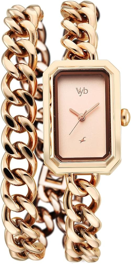 Fastrack Vyb Showstopper Quartz Analog Rose Gold Dial Rose Gold Alloy Strap Watch for Women - FV60065WM02W on Amazon.ae - Price Tracker