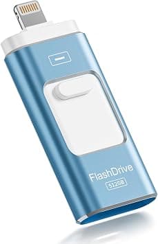 Apple MFi Certified 512GB Flash Drive for iPhone Thumb Drive Photo Stick, USB Memory Stick iPhone Flash Drive for Photos Videos, High Speed Jump Drive Compatible for iPhone/iPad/Android/PC (Blue) on Amazon.ae - Price Tracker