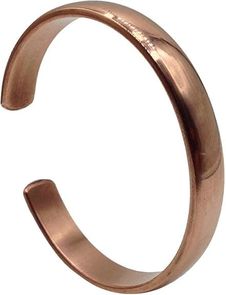 Hand Forged 100% Copper Bracelet. Unisex, Made with Solid and High Gauge Pure Copper. Helps Reducing The Joint Pain and Stiffness, Joint Related Inflammation and Skin Allergies. (Plain) on Amazon.ae - Price Tracker