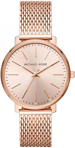 Michael Kors Women's Pyper Three-Hand Rose Gold-Tone Stainless Steel Watch, MK4340 - Best Deal Finder