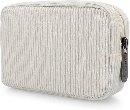 E-Tree 7 inch Canvas Zippered Small Bag, Mini Travel Makeup Carrying Case, Cosmetic Bag, Portable Electronics Accessories Organizer, Tiny Coin Purse Wallet, Little Pouch for Little Items, Corduroy, 6 on Amazon.ae - Price Tracker