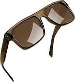 Joopin Stylish Flat Top Sunglasses for Men Women, Premium Acetate Sun Glasses Polarized UV Protection - Best Deal Finder