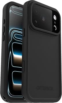 OtterBox Frē Series MagSafe Case for iPhone 17 Pro Max, Waterproof (IP68), Shockproof, Dirtproof, Protective Case with built in Screen Protector, x5 Tested to Military Standard, Black on Amazon.ae - Price Tracker