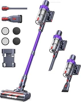 Cordless Vacuum Cleaner Pro VC70 450W Motor, 38KPa Powerful Suction, Up to 55-Minute Runtime, Automatic Mode, HD Touchscreen, LED Anti-Tangle Brush for Pet Hair, Carpets & Hard Floors على Amazon.ae - متتبع الأسعار