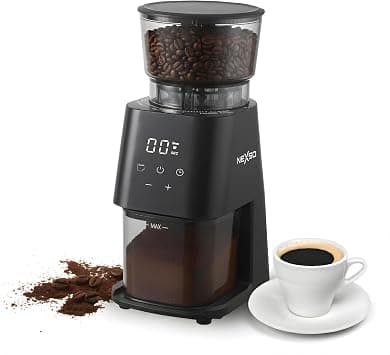 Electric Coffee Grinder |150W motor with 11 grind settings for espresso, French press, drip, and more. This coffee bean grinder has a 130g capacity, LED display, and stainless steel blades. - Best Deal Finder