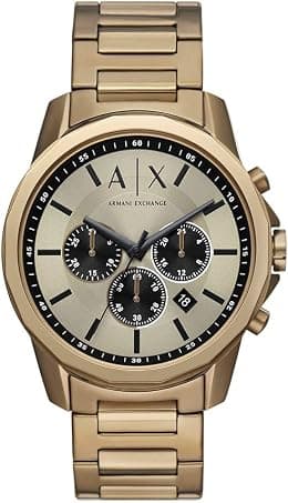 Armani Exchange AX Men's Chronograph Bronze Gold-Tone Stainless Steel Watch (Model: AX1739) - Best Deal Finder