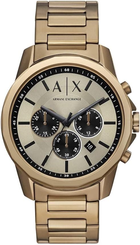 Armani Exchange AX Men's Chronograph Bronze Gold-Tone Stainless Steel Watch (Model: AX1739) on Amazon.ae - Price Tracker
